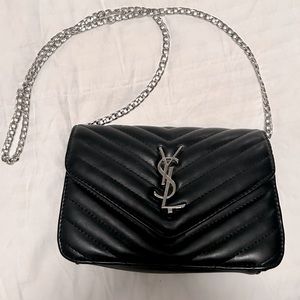 Black leather crossbody